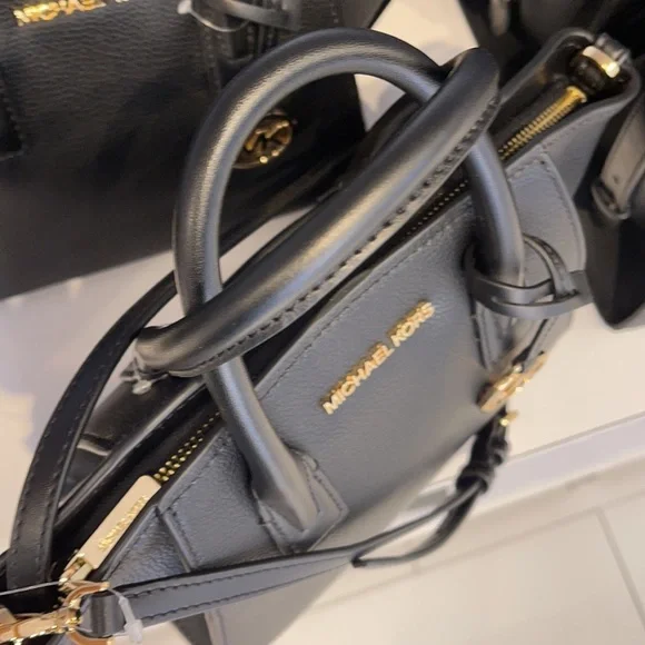 Michael Kors Avril Small Satchel Crossbody Black